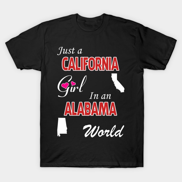 California - Alabama T-Shirt by ALEXANDRA PIVOVAROVA |